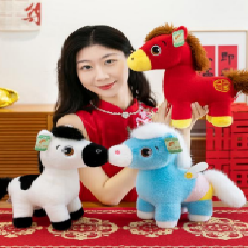 "Pin You Fu Yun, Happy Year of the Horse Plush Toy, Doll, Year of the Horse Doll, Tianhe Pony. Specification image