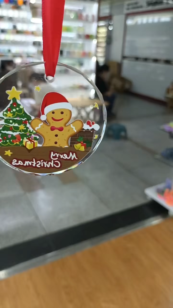 水晶礼品，水晶工艺品，圣诞礼品，圣诞挂饰，水晶挂件，小礼品，细节图