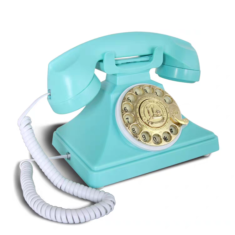 仿古创意办公家用有线无线插卡座机老式复古转盘式旋转拨号电话机1详情3