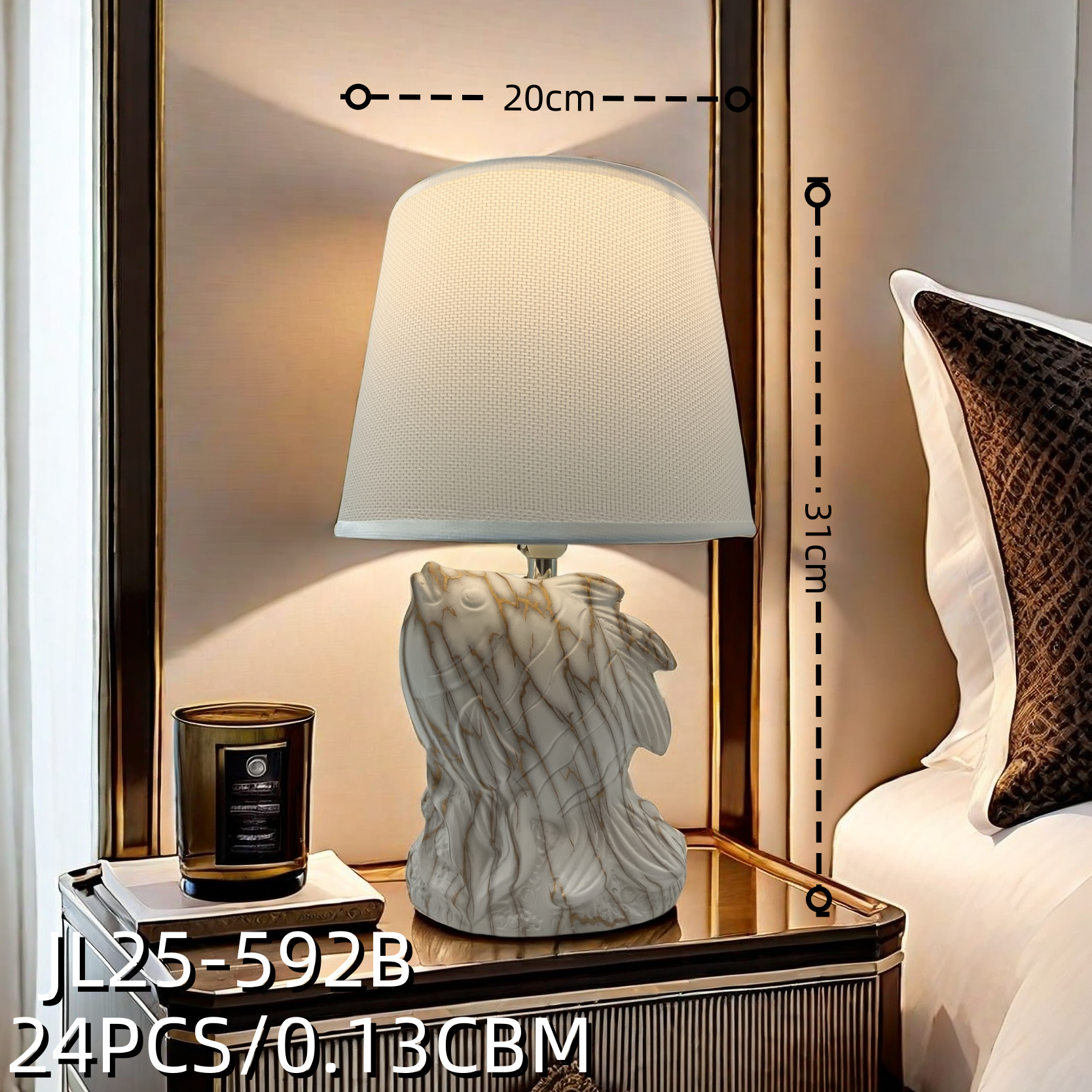 JLlamp's new wabi-sabi style animal-shaped ceramic table lamp, bedside lamp, hotel supplies and decoration, starting from 36 pieces details Picture