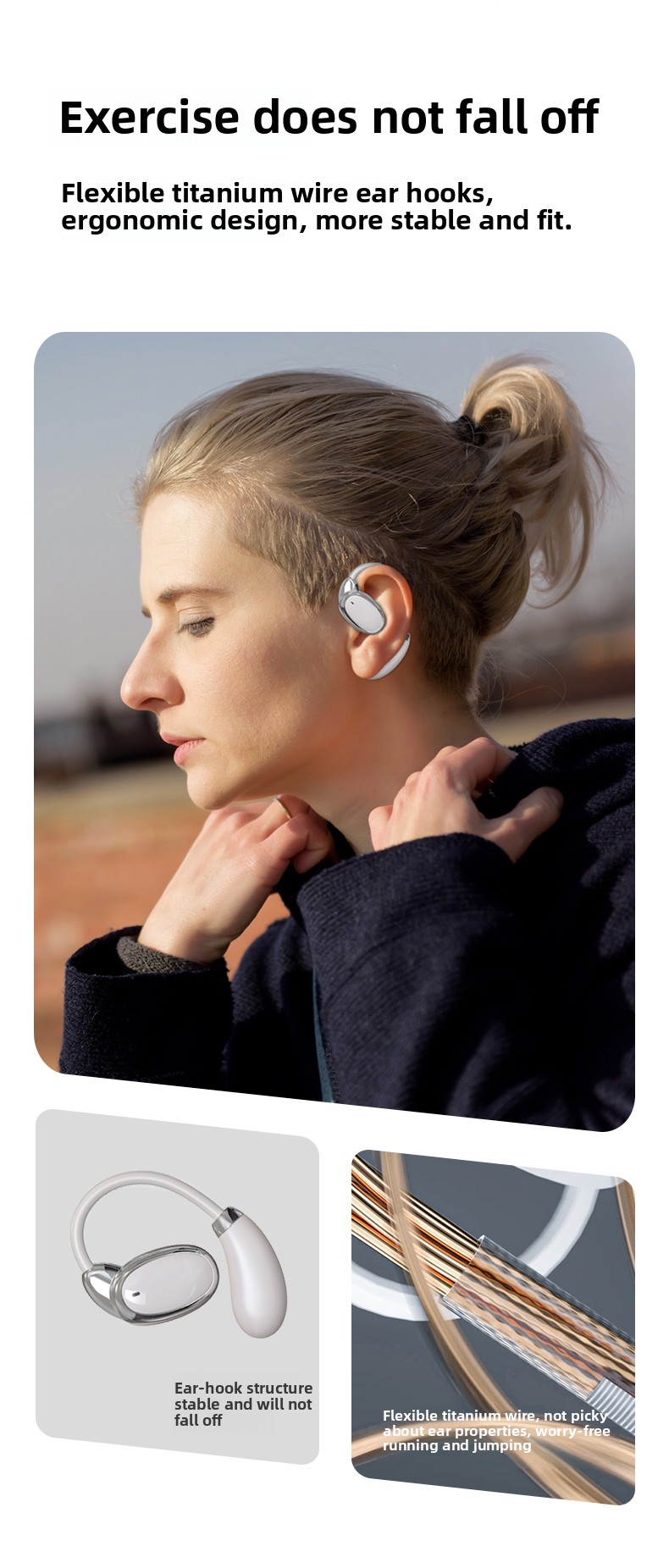 AI智能翻译耳机 V18跨境超长续航电量显示半入耳挂耳式蓝牙耳机详情6