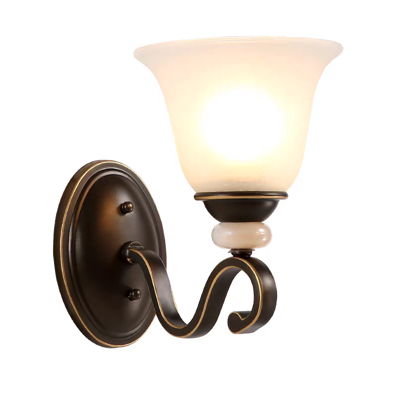 欧式电视背景墙灯美式壁灯客厅卧室床头灯田园过道阳台楼梯挂灯具