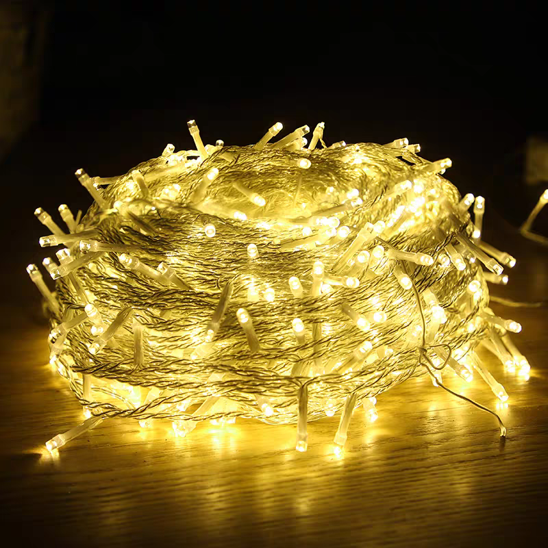 led装饰灯串彩灯闪灯串灯满天星网红浪漫家用节日户外防水星星灯10米插电款