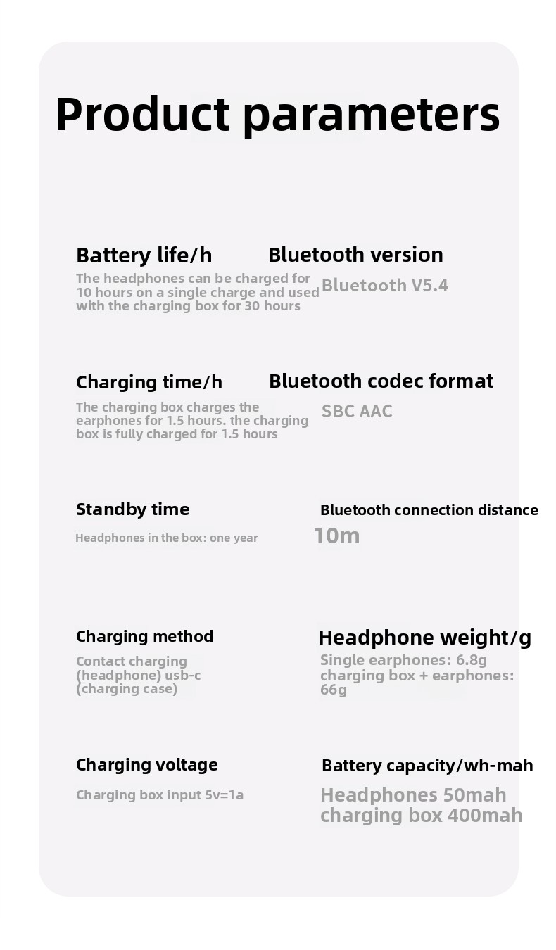 AI智能翻译耳机 V18跨境超长续航电量显示半入耳挂耳式蓝牙耳机详情9