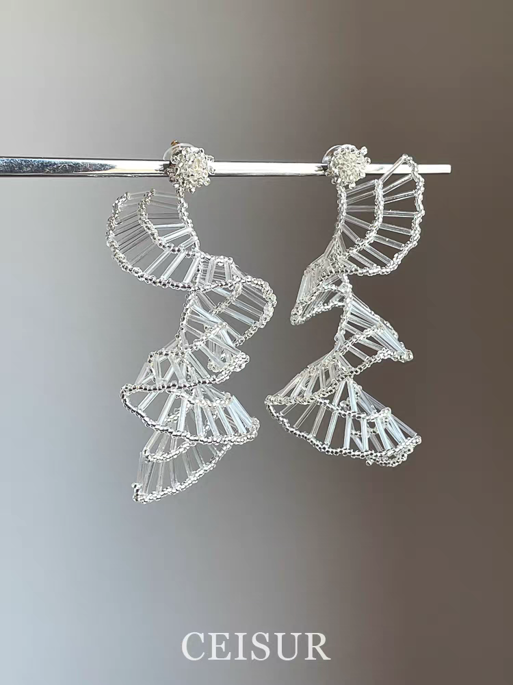 饰品配件DIY蝴蝶结银饰滴油透明磨砂五瓣花锆石装饰配件多款任选