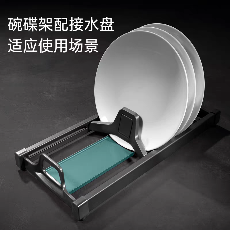 NUOMI诺米橱柜拉篮阻尼抽拉单双层调味篮厨房不锈钢收纳碗碟篮600柜套装产品图