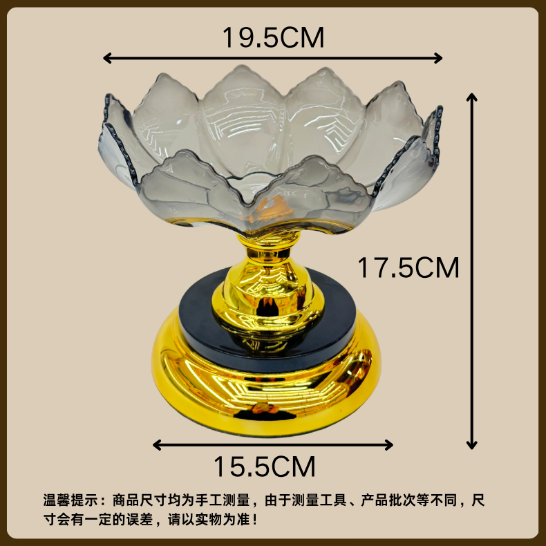 Black single-layer electroplated fruit plate, durable and shock-resistant plastic fruit plate pic 6