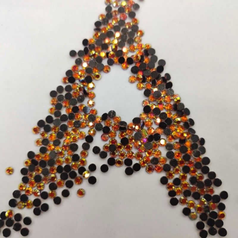 橘红AB烫钻服装辅料