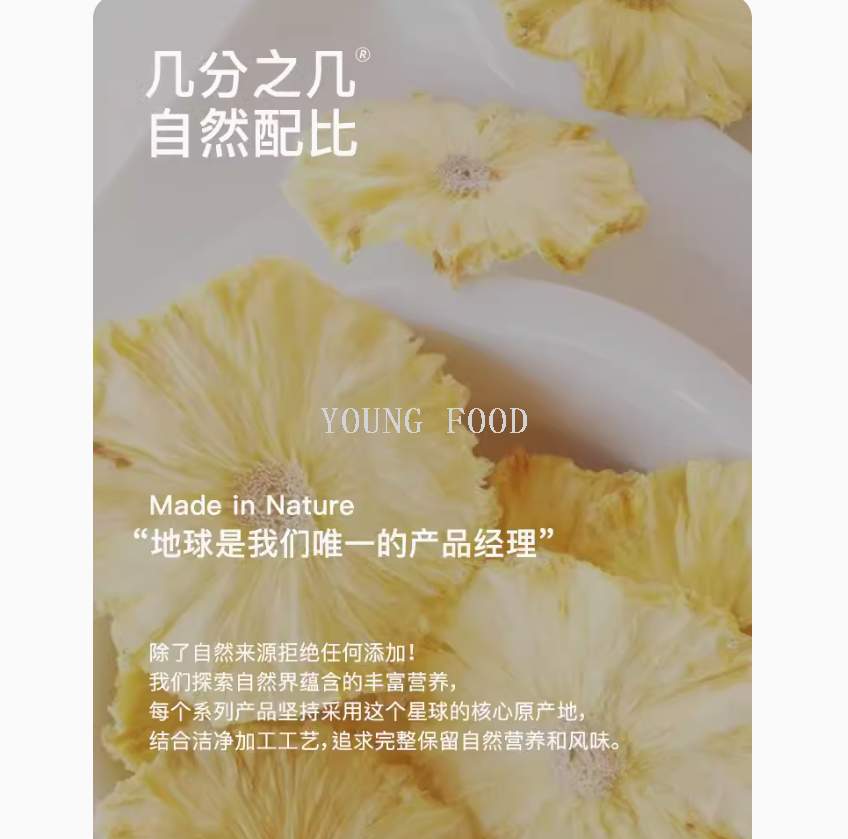 批发包邮100%非蜜饯非糖盐腌制果干 金钻凤梨干100克 水果干零食详情5