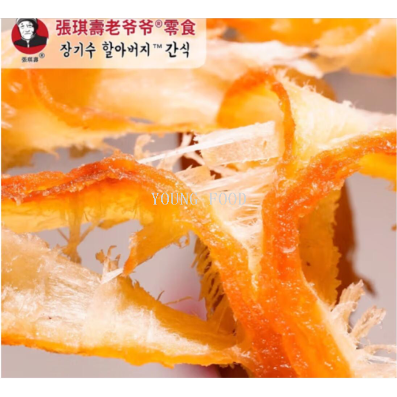 张琪寿老爷爷原味粗鱿鱼条乐享版80克即食手撕 真鳕鱼片胡椒味粗详情图3