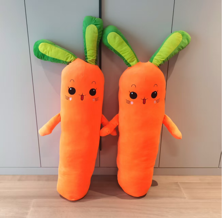 70厘米胡萝卜抱枕长条枕睡觉床上公仔夹腿布娃娃超软毛绒玩具玩偶毛绒玩具