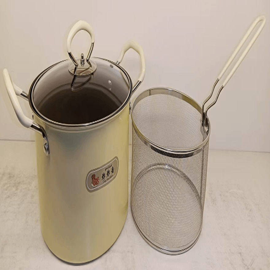 炸炸锅 多功能油炸锅 不锈钢滤油壶 储油油炸两用壶 油炸食品（薯条、鸡柳等） 防溅油设计 带滤网可分离油渣 部分型号可兼产品图