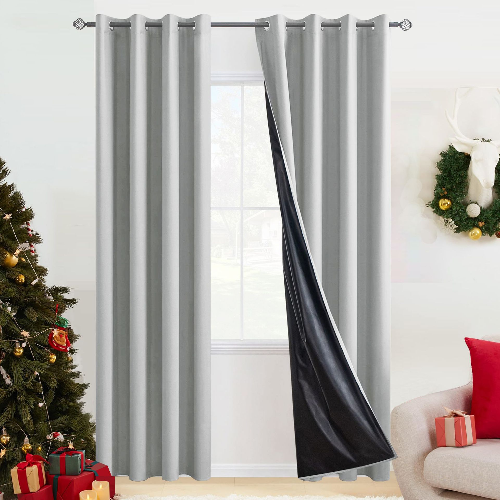 Chunya Textile's laminated cross-border trade curtains, fully light-blocking, Amazon temu's best-selling waterproof solid color heat insulation curtain products Item Picture