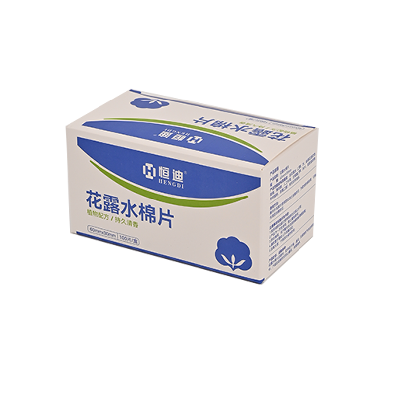 Hengdi Flower Water Cotton Pads Cool, Relieve Itching, Repel Mosquitoes, Summer Outdoor Portable Independent Packaging Wet Wipes 100 Pieces Specification drawing