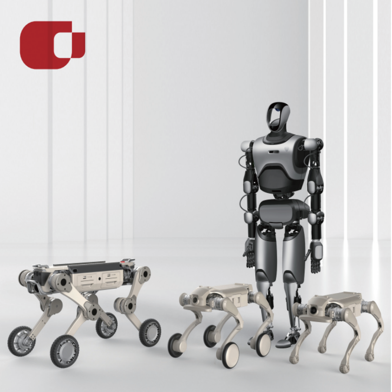 特种行业小型化机器人AI智能 行动便捷白底实物图