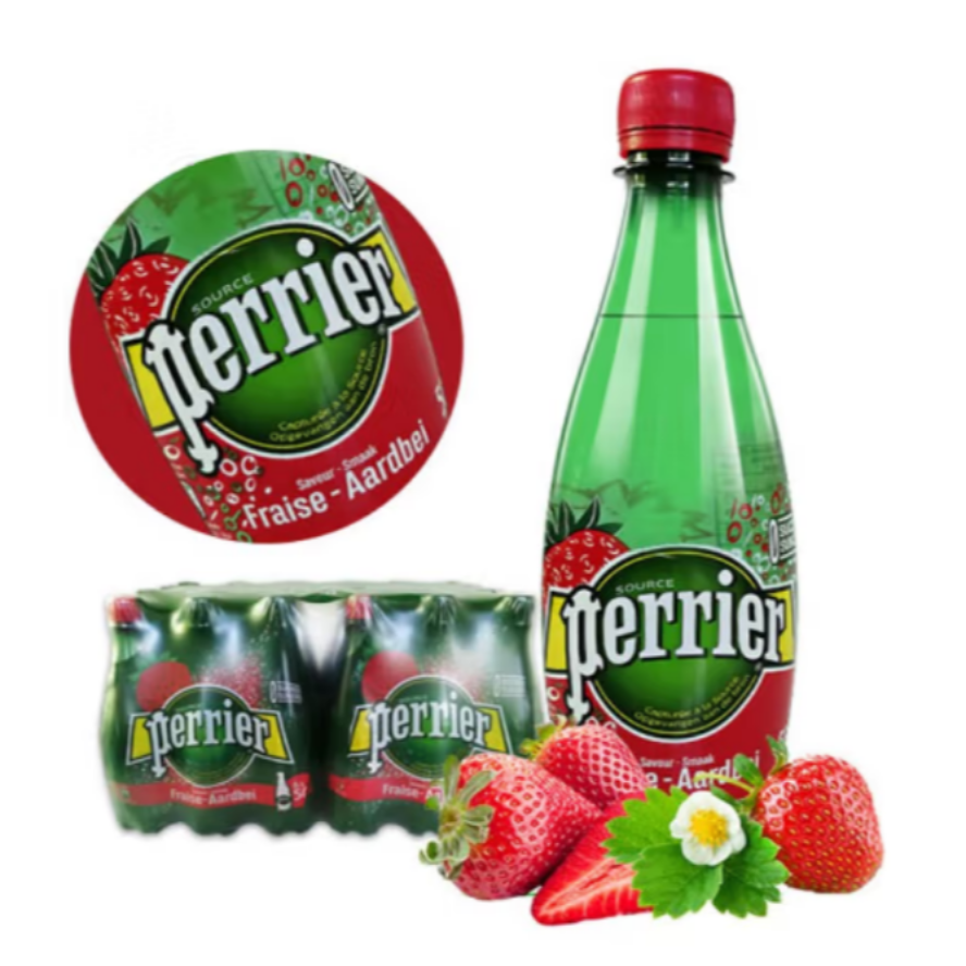 French imported Paris water plastic bottles 500ml, 24 bottles per case, original strawberry flavor, lime flavor Specification image