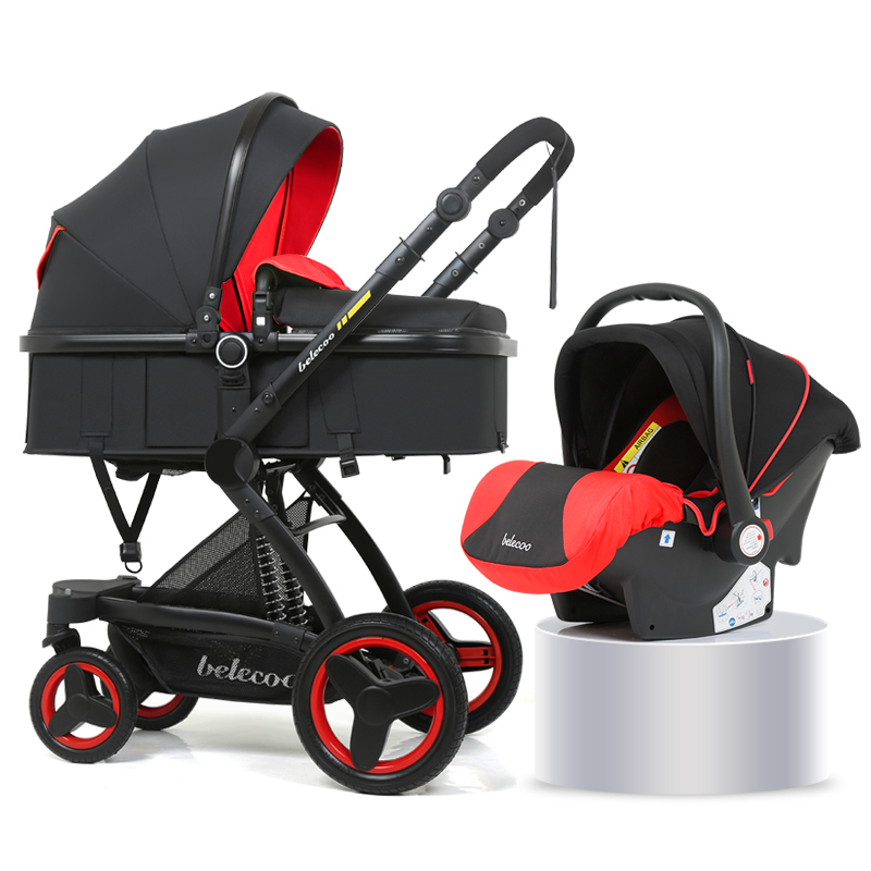 Baby stroller, one-button parking X6 (2-in-1), 300 Oxford fabric