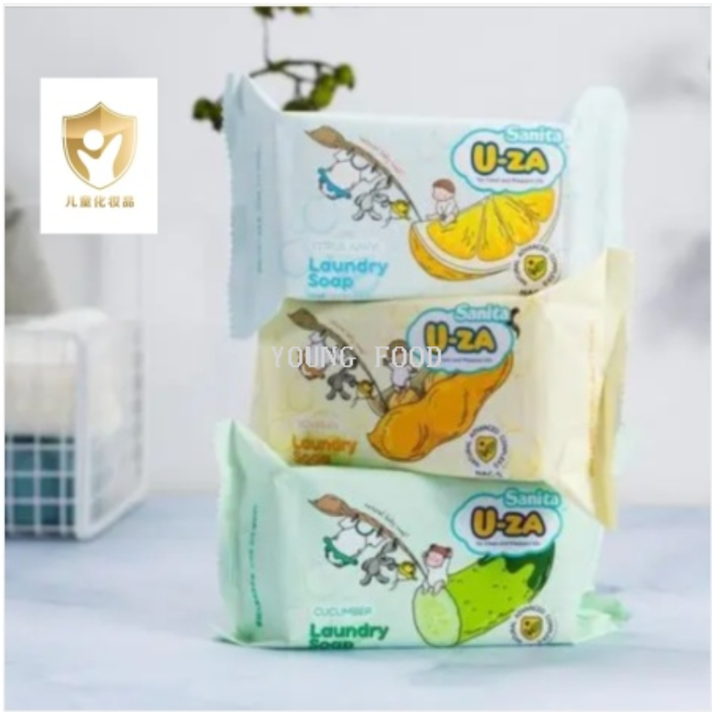 批发包邮韩国原装进口清洁日化Sanita U-ZA婴幼儿柚子洗衣皂204g