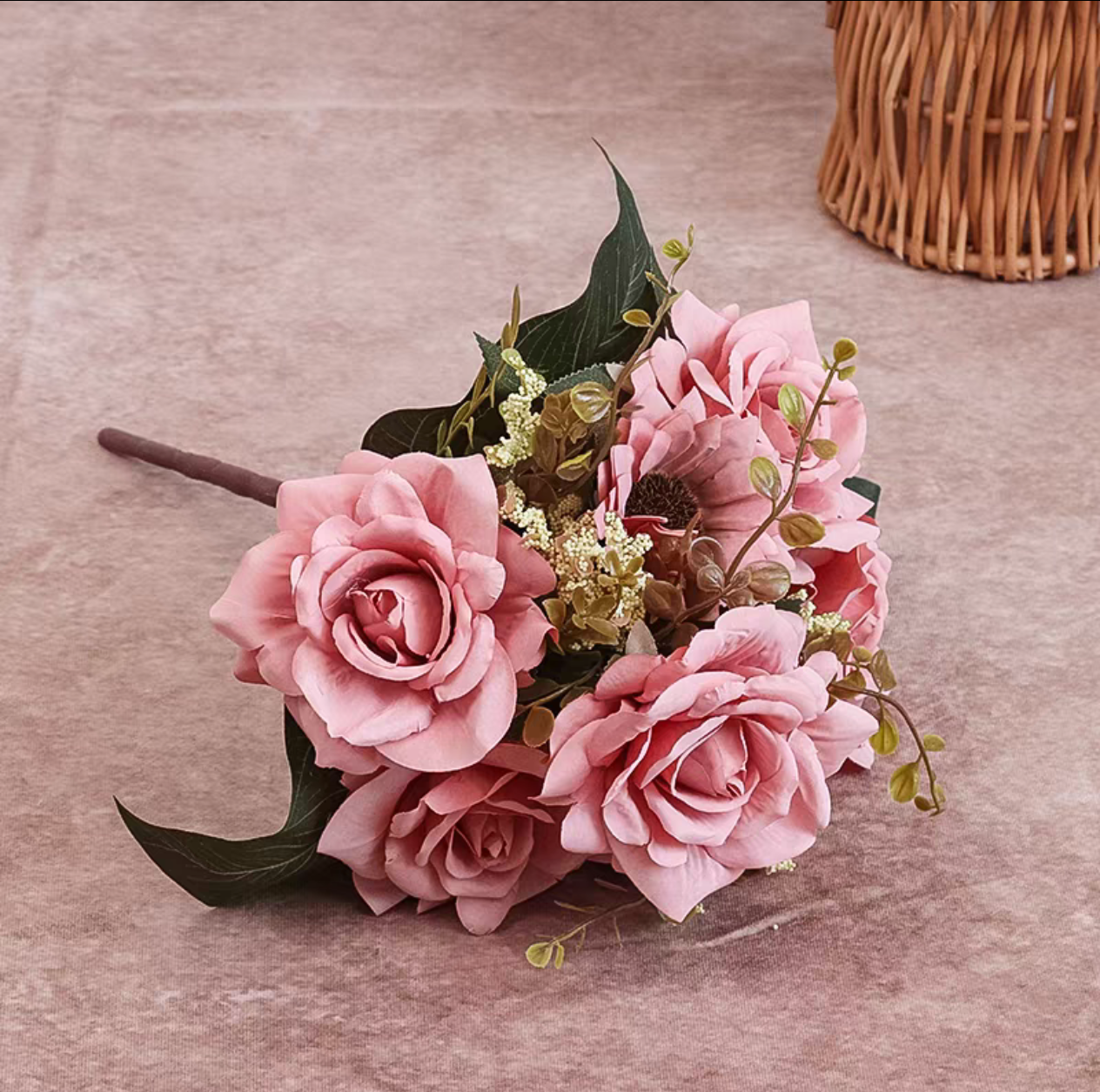 办公文化仿真园艺玫瑰花头肥皂花手捧花单支手工花装饰品仿真玫瑰单支手捧花肥皂花玫瑰花头手工花玫瑰花头仿真玫瑰单支