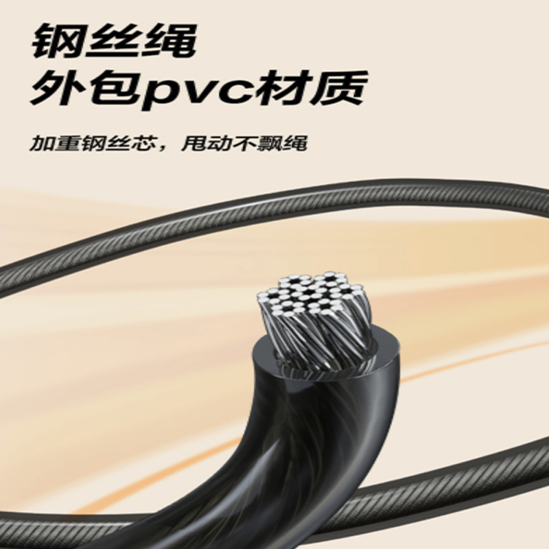 Deli Bearing Mechanical Counting steel wire black skipping rope for physical education examination details Picture