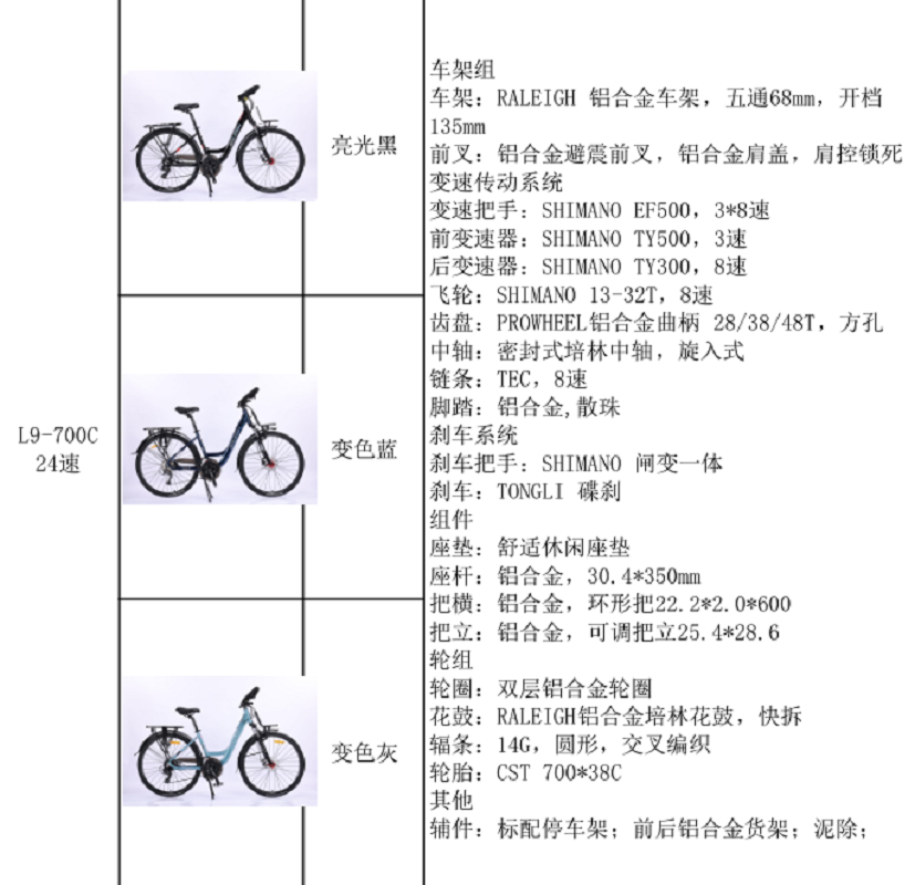 旅行自行车实物图