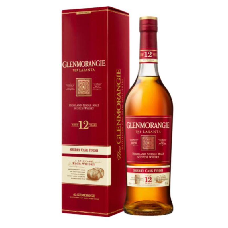 苏格兰 格兰杰12年雪莉桶风味单一麦芽苏格兰威士忌700ml 43%vol