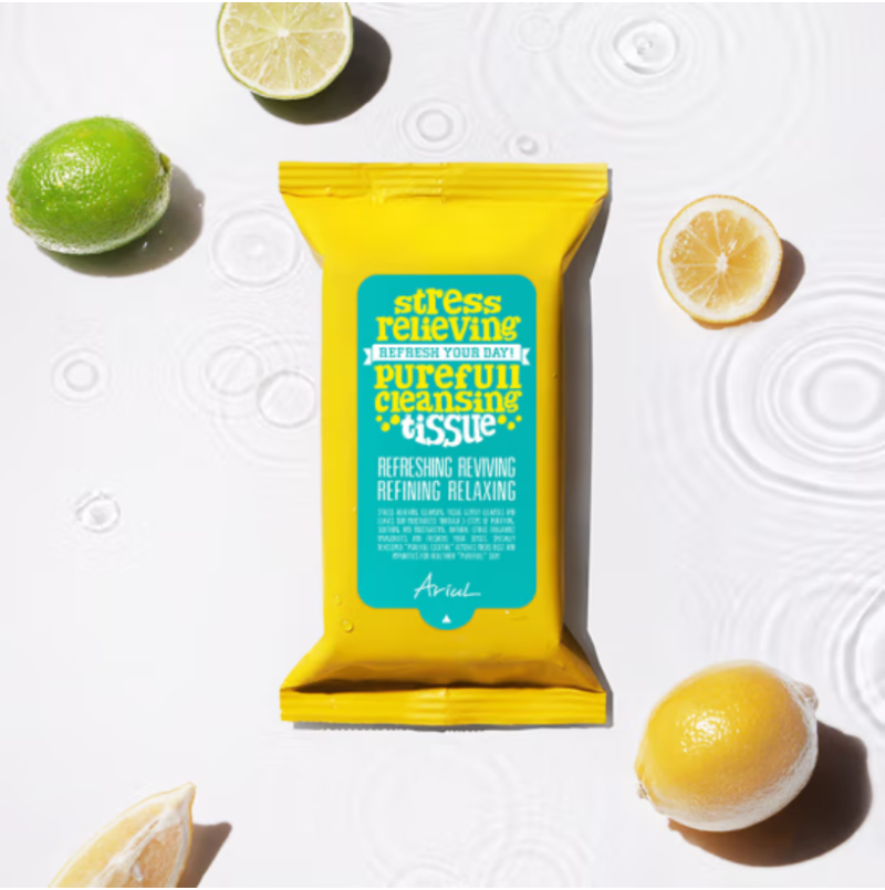 批发包邮韩国进口美妆清洁护肤化妆品 艾藜儿舒缓纯净卸妆巾15片产品图