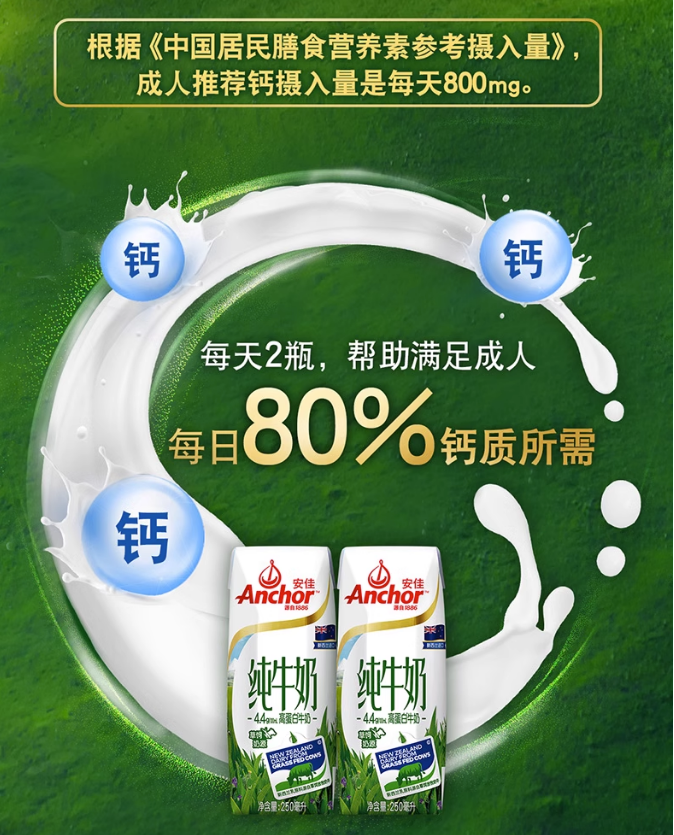 批发包邮 新西兰安佳4.4g高蛋白纯牛奶250ml*10瓶/提 进口奶制品详情2