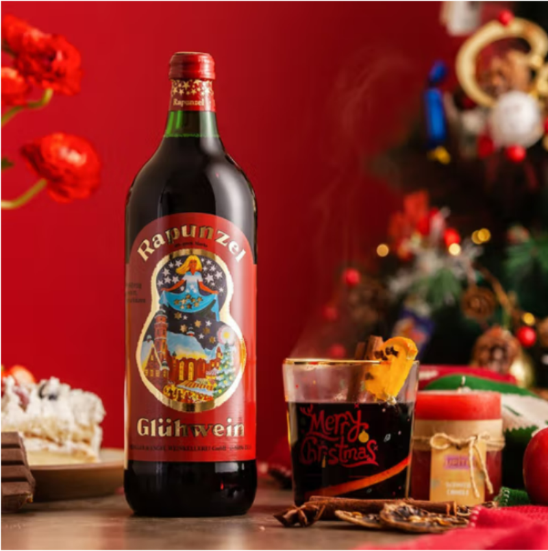 Wholesale free shipping German Christmas mulled wine, imported Rapunzel sweet Red wine, 1L Christmas brewed red wine details Picture