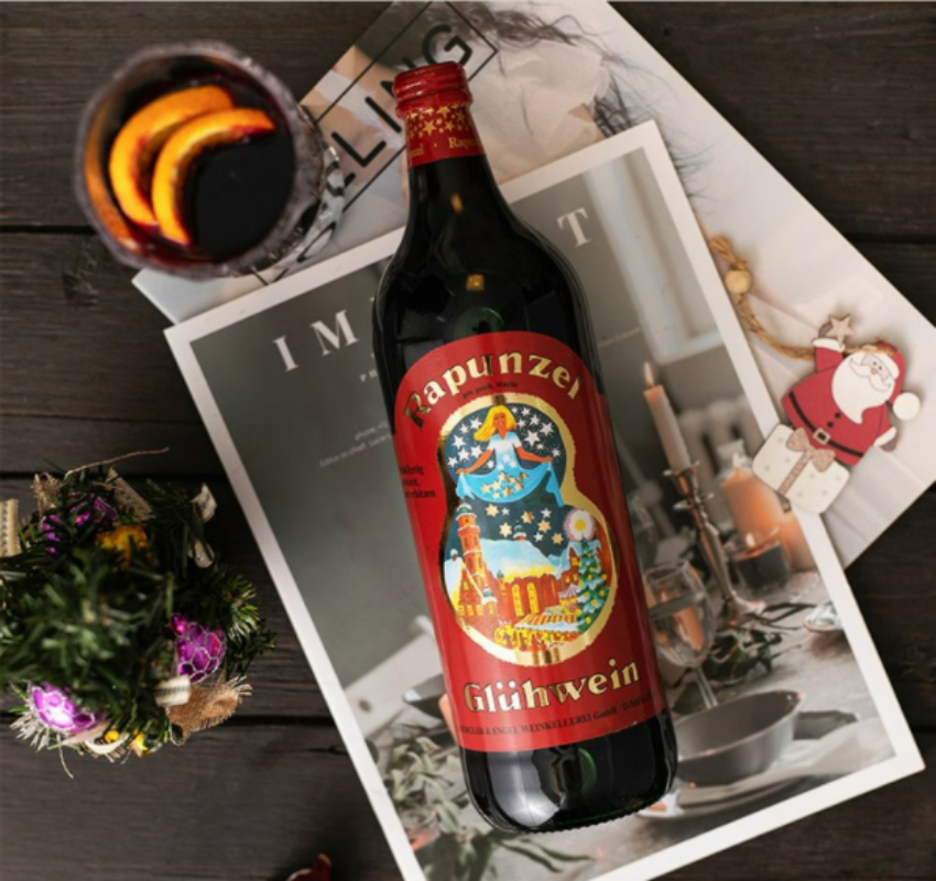 Wholesale free shipping German Christmas mulled wine, imported Rapunzel sweet Red wine, 1L Christmas brewed red wine Application Scenario