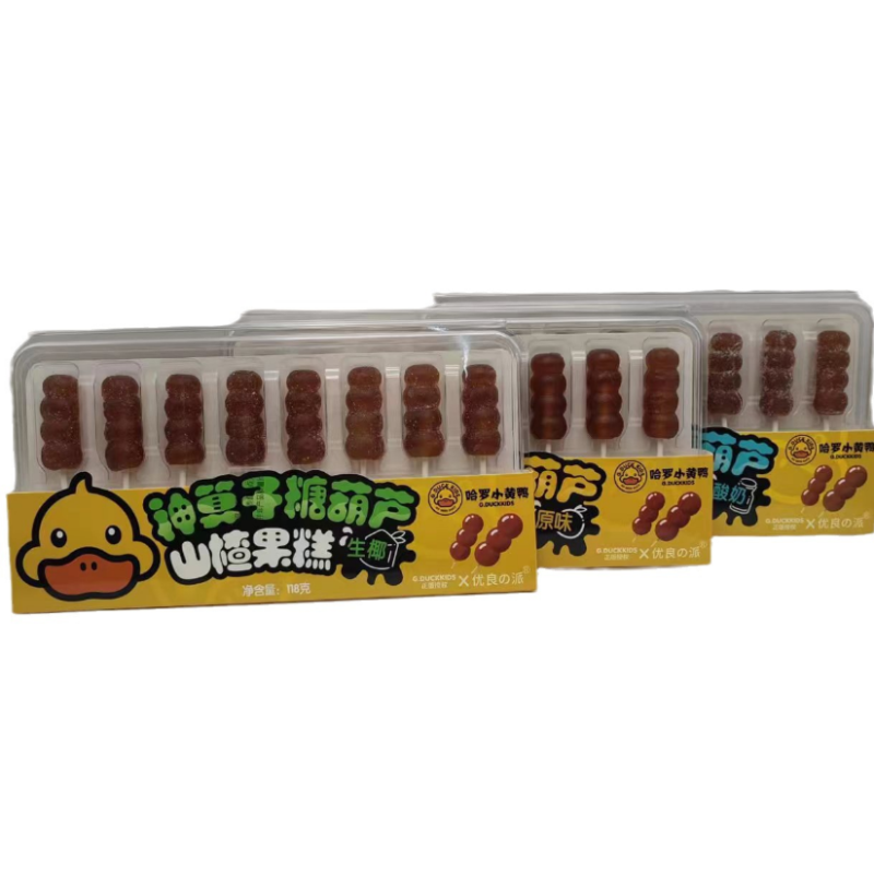 批发包邮 哈罗小黄鸭神算子糖葫芦（原味）118g休闲食品休闲零食