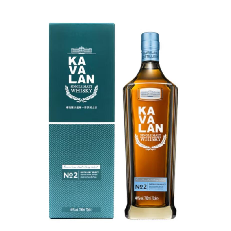 中国台湾进口洋酒金车噶玛兰珍选2号单一麦芽700ml 40%vol 威士卡