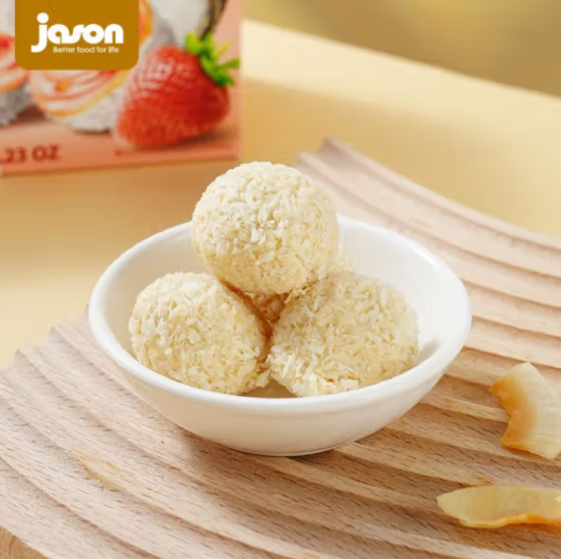One-piece consignment imported snack meal replacement: Quqi Jiesen Coconut Waffle Balls (lemon cream Filling) 120g Specification image