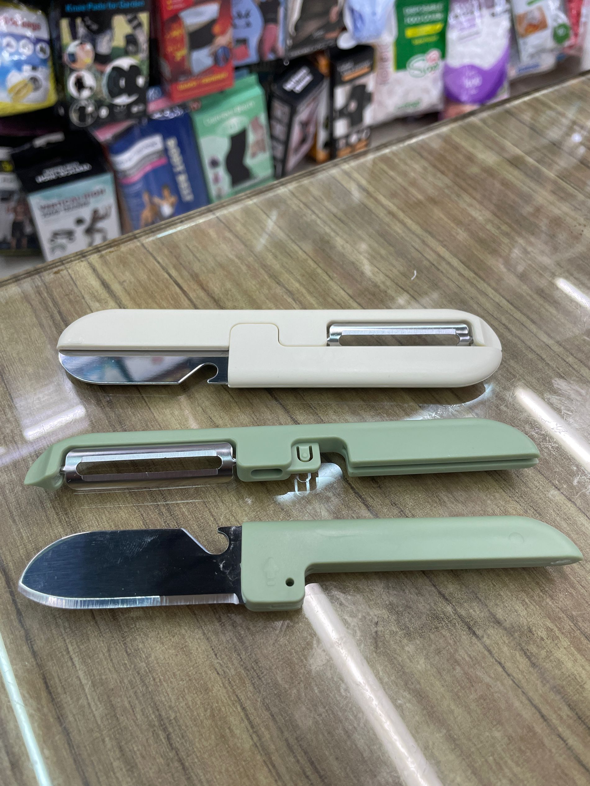 户外便携多功能削皮刀，二合一削皮器不锈钢水果刀（597）详情18