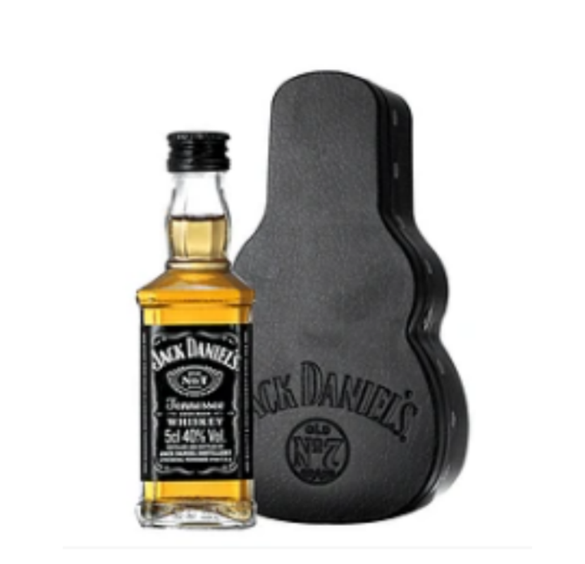 批发包邮进口洋酒美国田纳西州 杰克丹尼小提琴礼盒50ml 40%vol