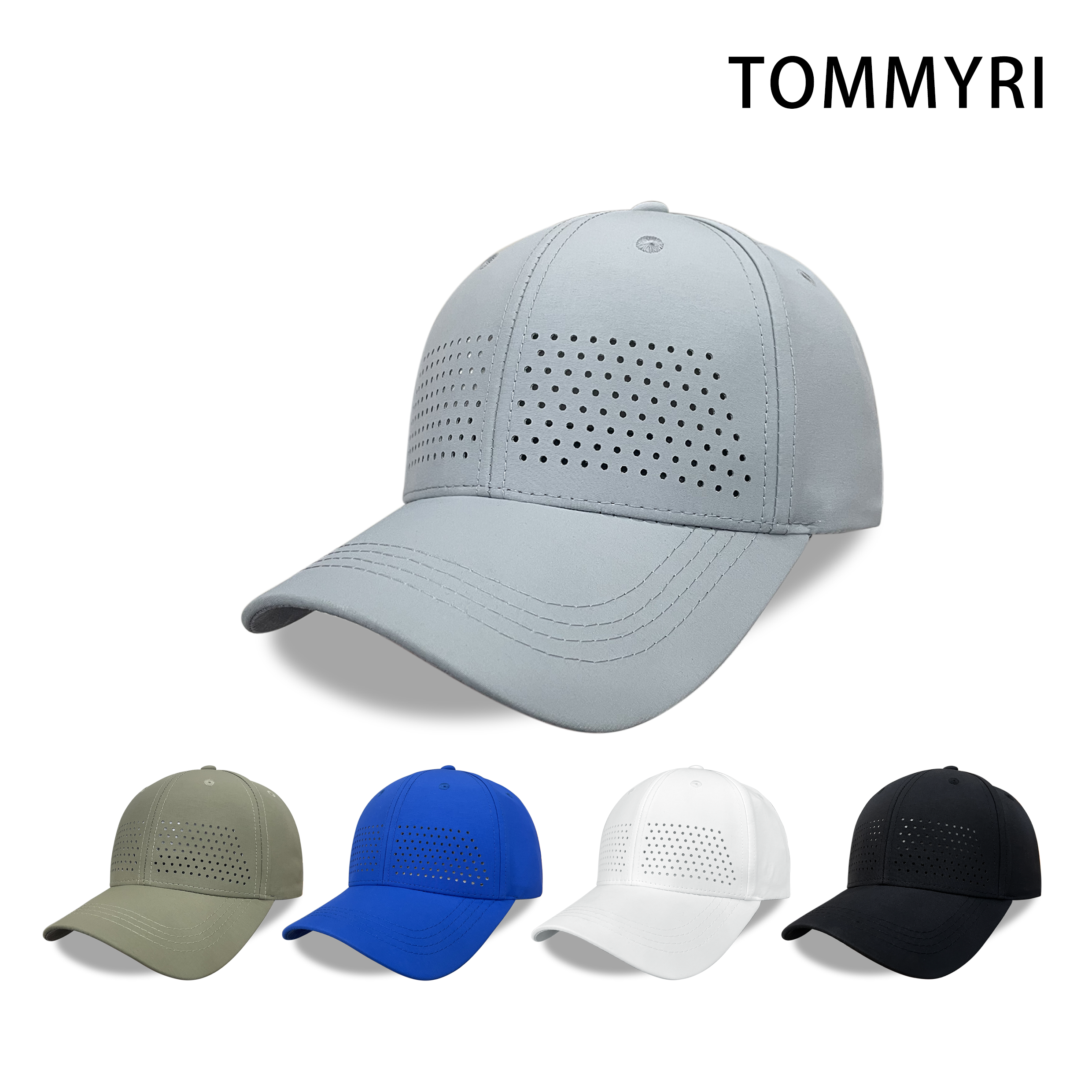 TOMMYRI breathable mesh baseball caps available in multiple colors, fashionable and versatile sun hats, unisex casual baseball caps full figure