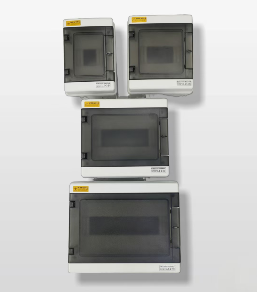 The waterproof and dustproof distribution box for electrical products features a horizontal double-lock design in multiple sizes Application Scenario