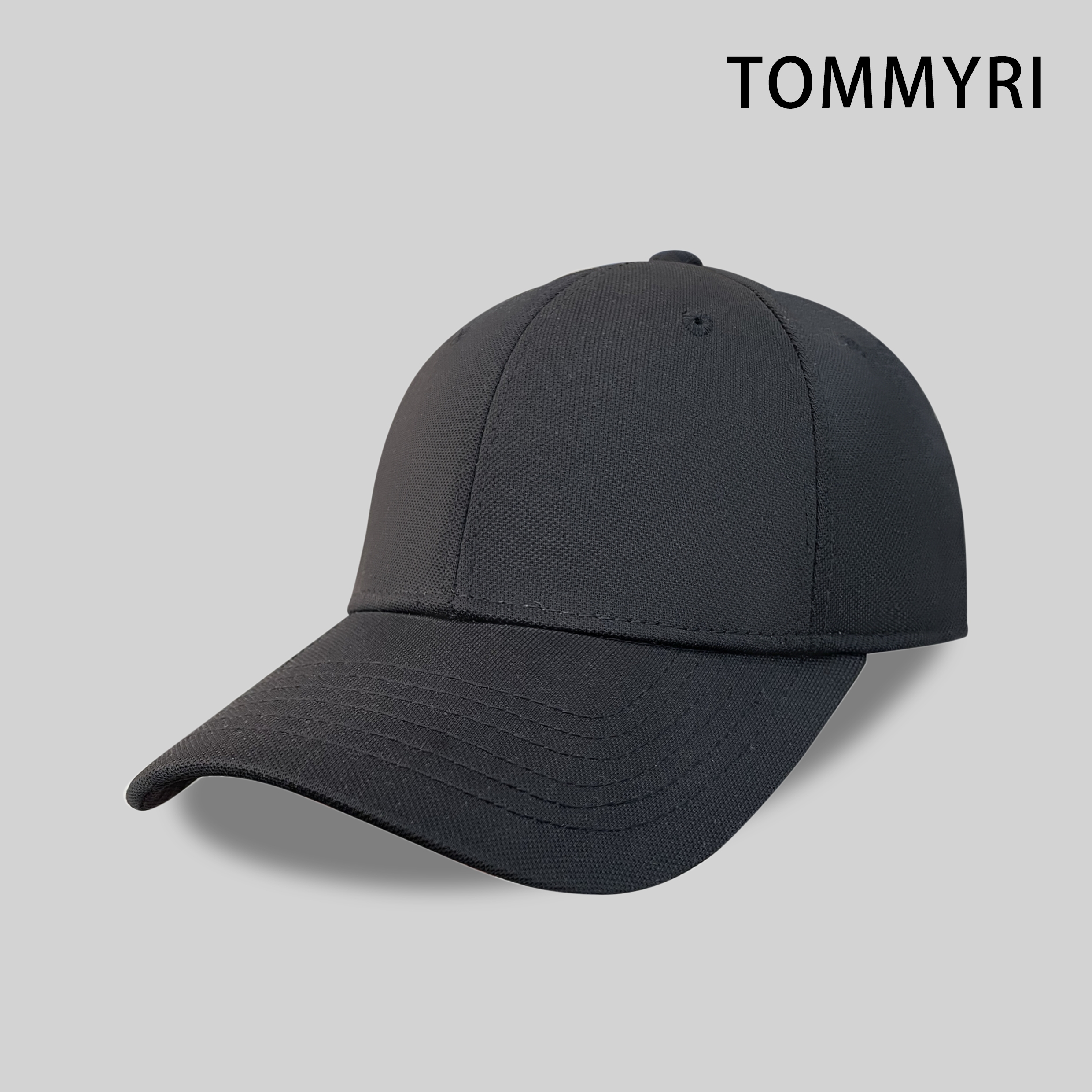 TOMMY simple solid-color baseball cap, multi-color casual baseball cap, fashionable and versatile outdoor sun hat Item Picture