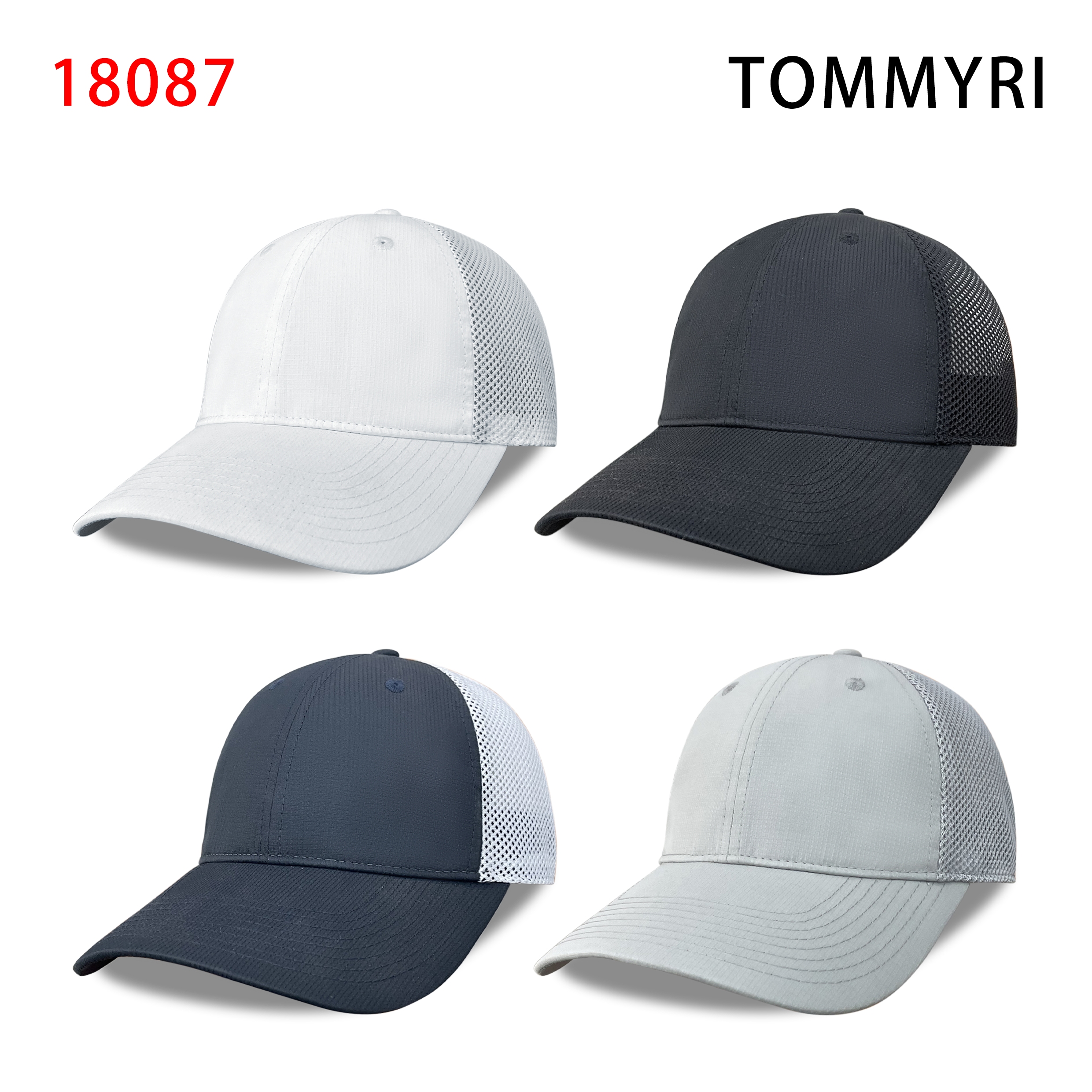 Breathable mesh baseball cap, multi-color fashionable casual baseball cap, summer sunshade versatile cap full figure