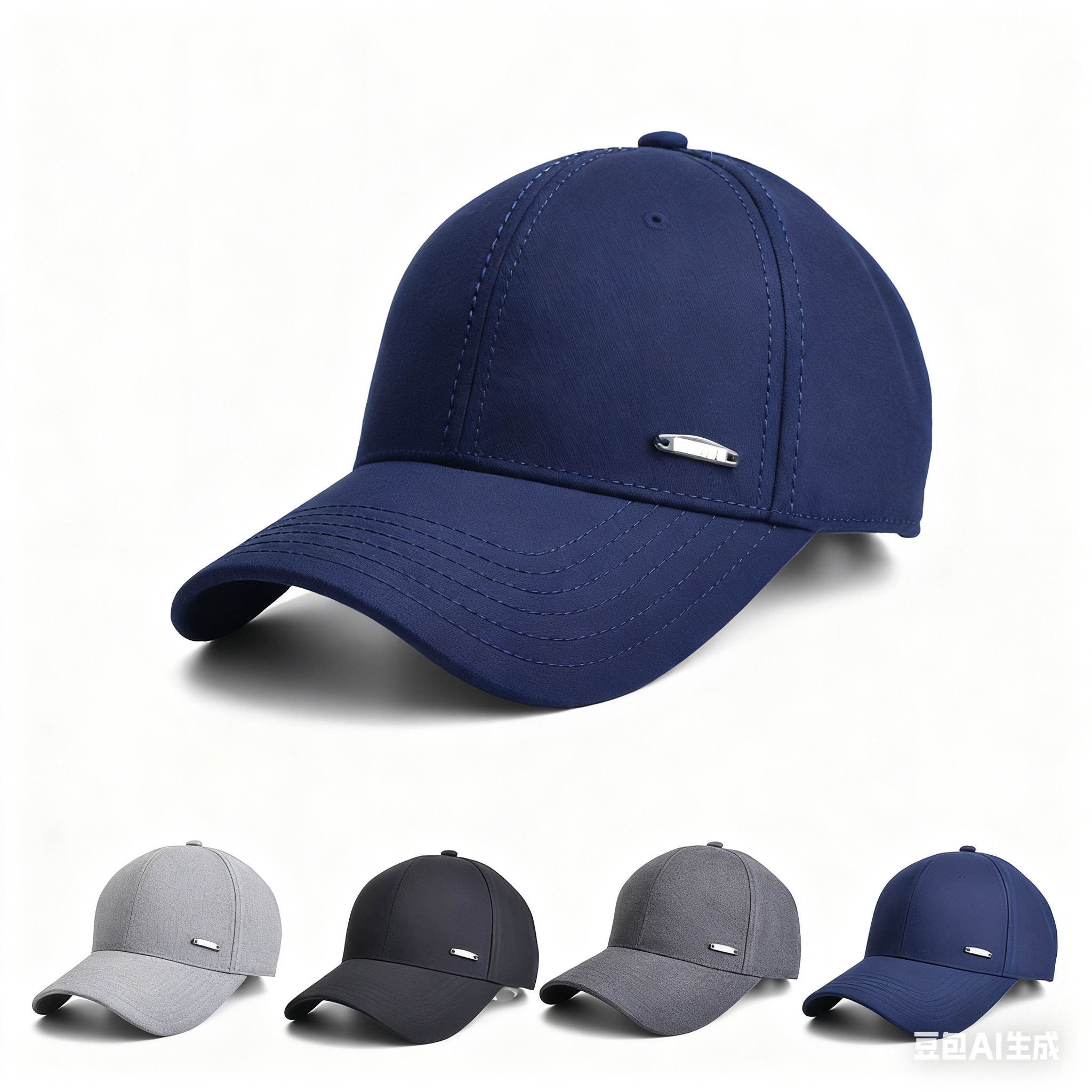 Autumn and winter Korean-style men's woolen casual baseball cap, genuine leather texture, versatile headscarf accessory, fashionable and warm cap Specification drawing