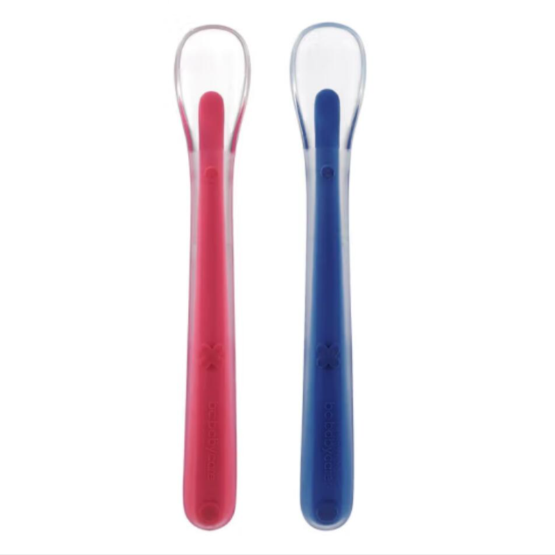 批发包邮 婴童餐具勺子宝宝用品调羹babycare硅胶勺2支套装 23#