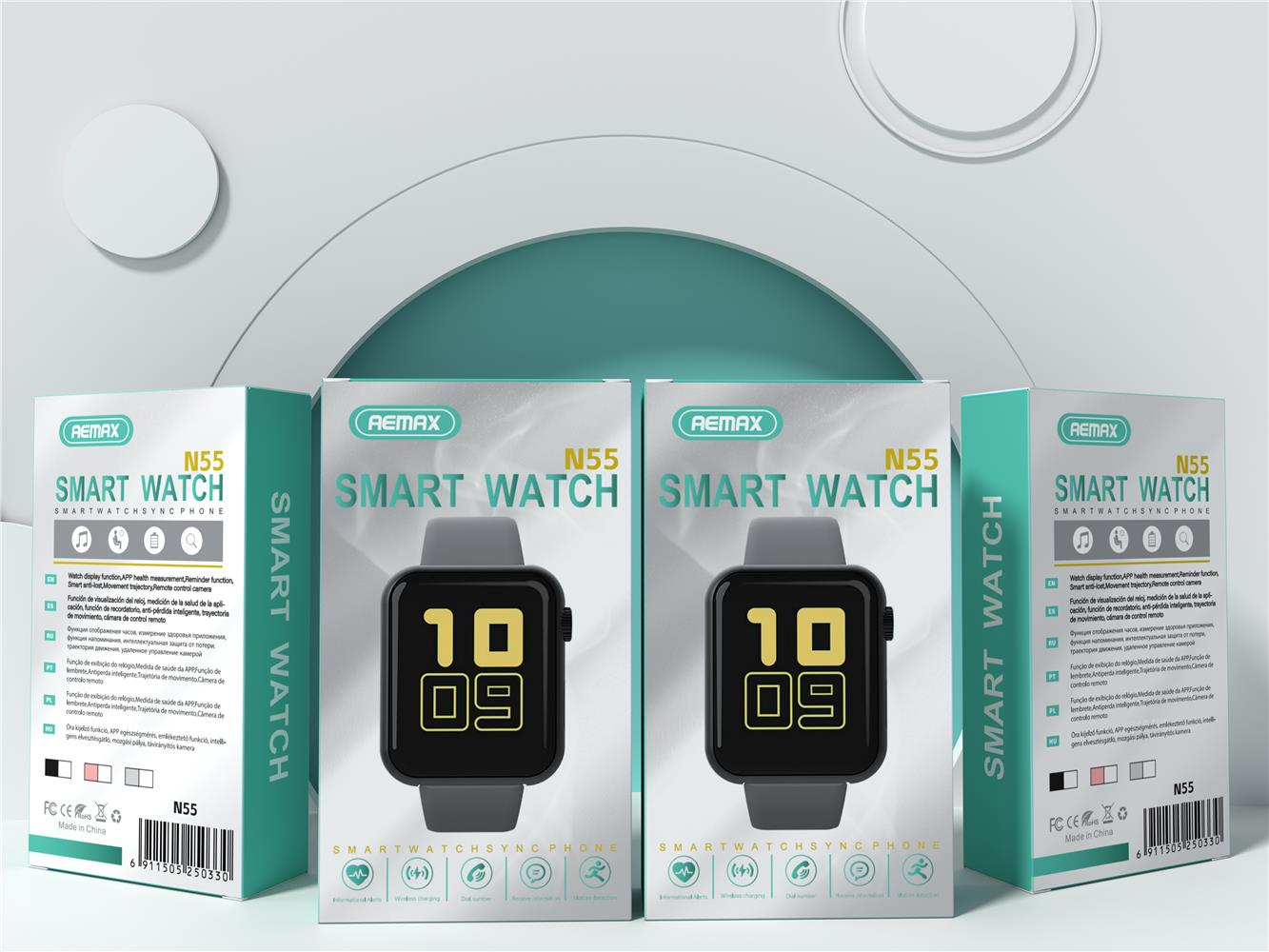 Smartwatch for outdoor sports, Bluetooth call, high-definition large screen, heart rate detection, sports watch N55 smartwatch