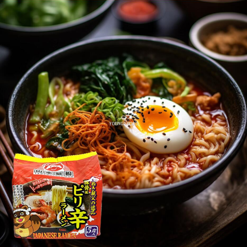 Free shipping! Yamamoto tonkotsu flavored Japanese instant noodles 90g*5 bags of imported VERES instant noodles Specification image