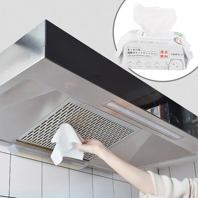 【3 Packs 】 Large package of kamijo wet wipes from Japan, 120 pieces per pack Application Scenario