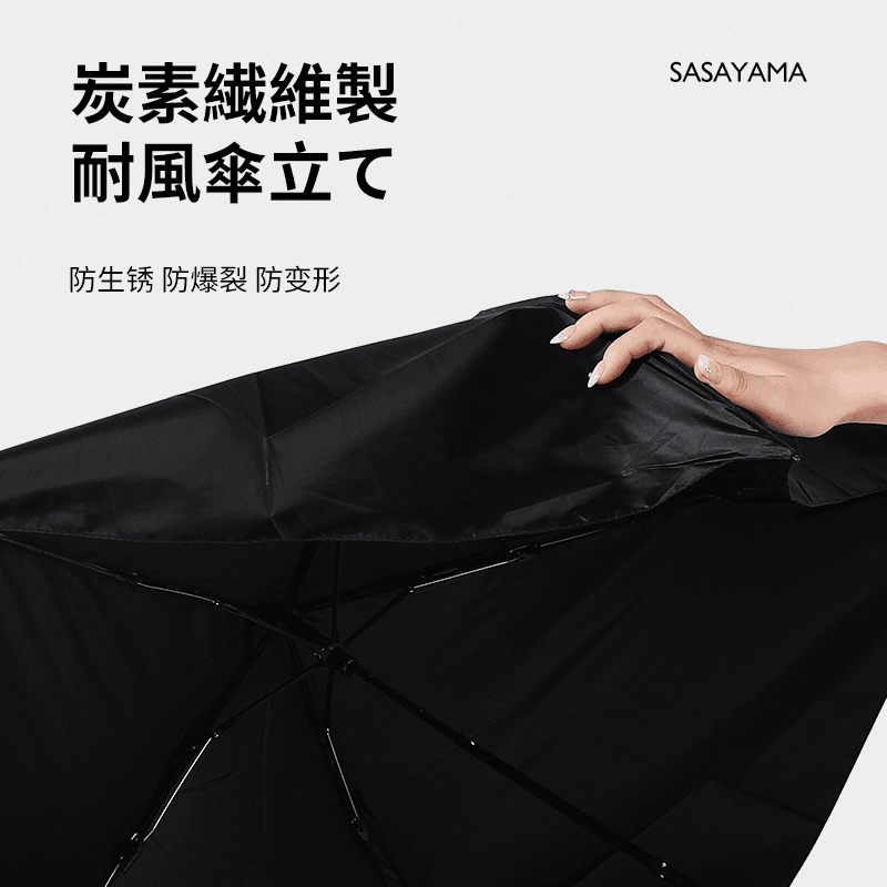 The sasayama carbon fiber portable ultra-light sun umbrella from Japan is suitable for both sunny and rainy days. One umbrella is lighter than two details Picture