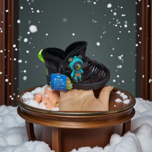 Snow boots, fashionable, comfortable, warm, cartoon and cute children's cotton shoes 15-28 detail image 1