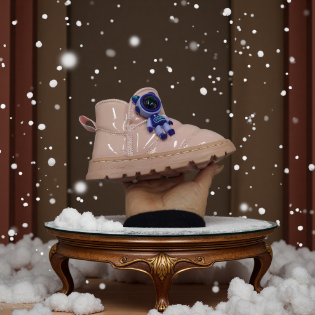 Snow boots, fashionable, comfortable, warm, cartoon and cute children's cotton shoes 15-28 details Picture