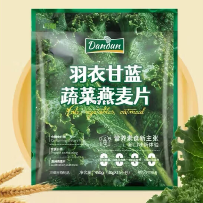 包邮！羽衣甘蓝蔬菜燕麦片450克(30克*15小包)玫柏翠休闲零食手办