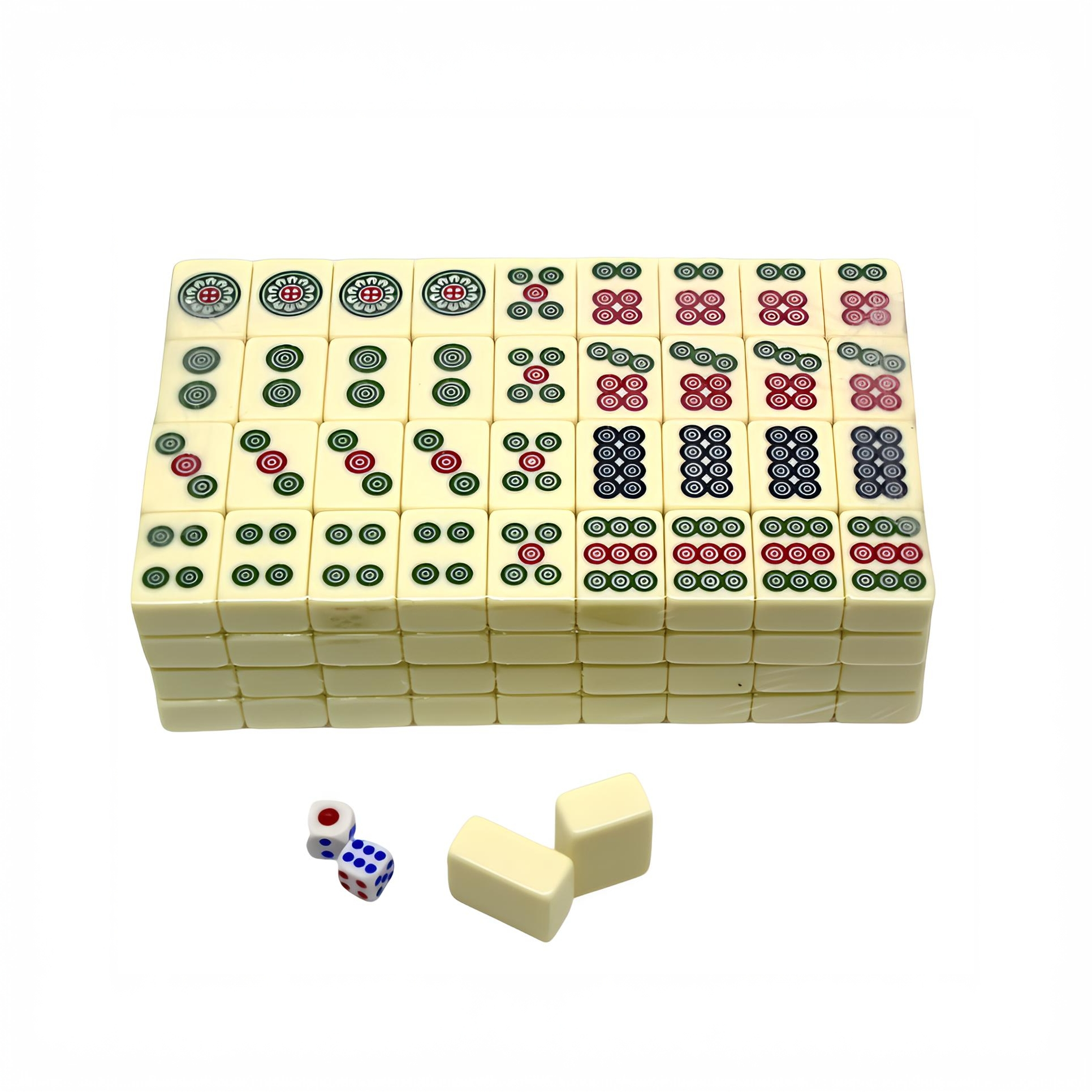 Nian Nian You Yu 30# Taiwan Premium Bamboo Silk Mahjong Tiles made of melamine material factory direct sales, can process and customize cross-border trade 144 mahjong tiles Specification image