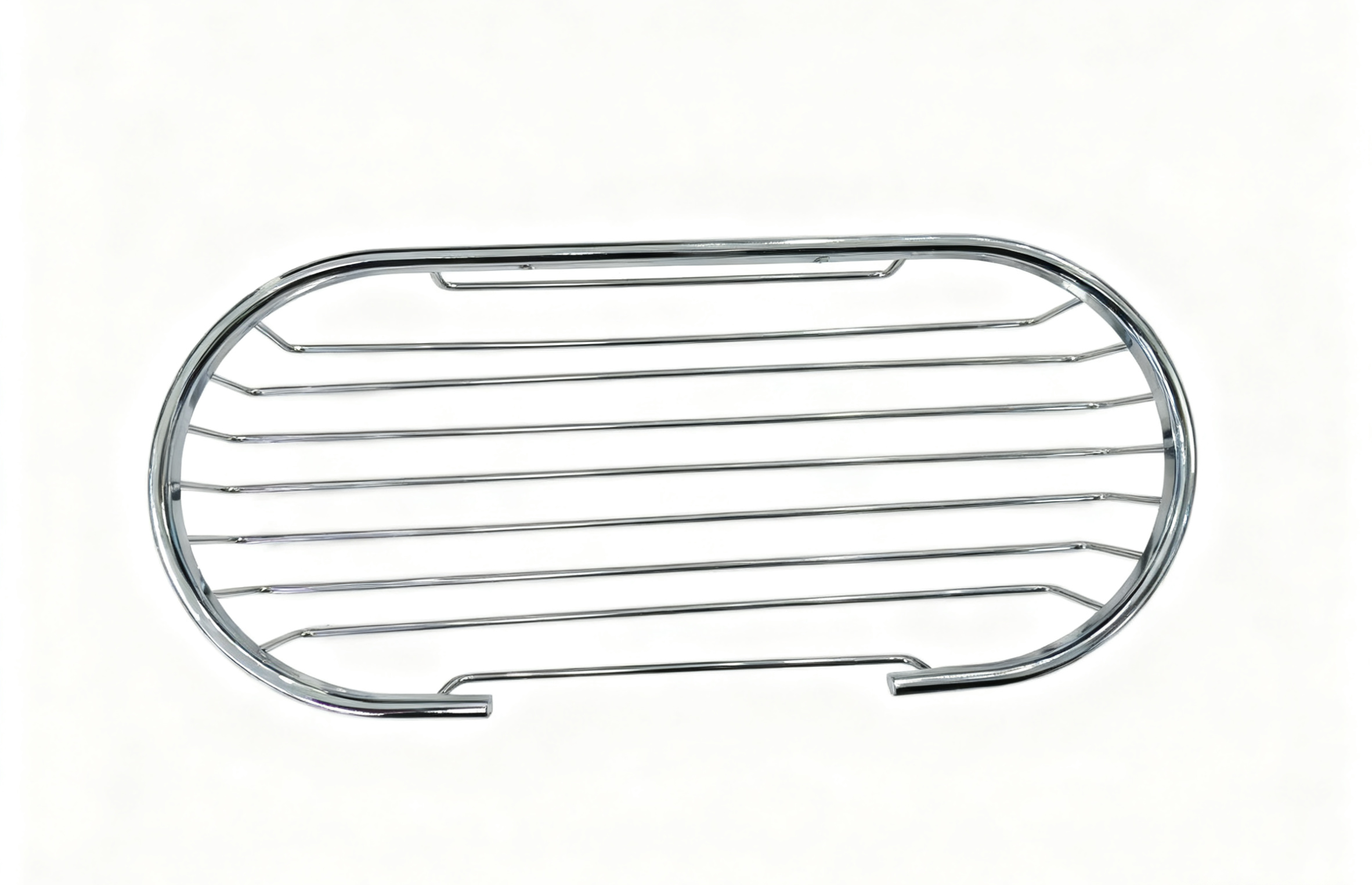 Oval single-layer net basket bathroom storage project without drilling, square stainless steel mini storage rack for the bathroom details Picture
